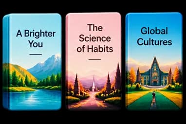 Three illustrated graded learning book covers